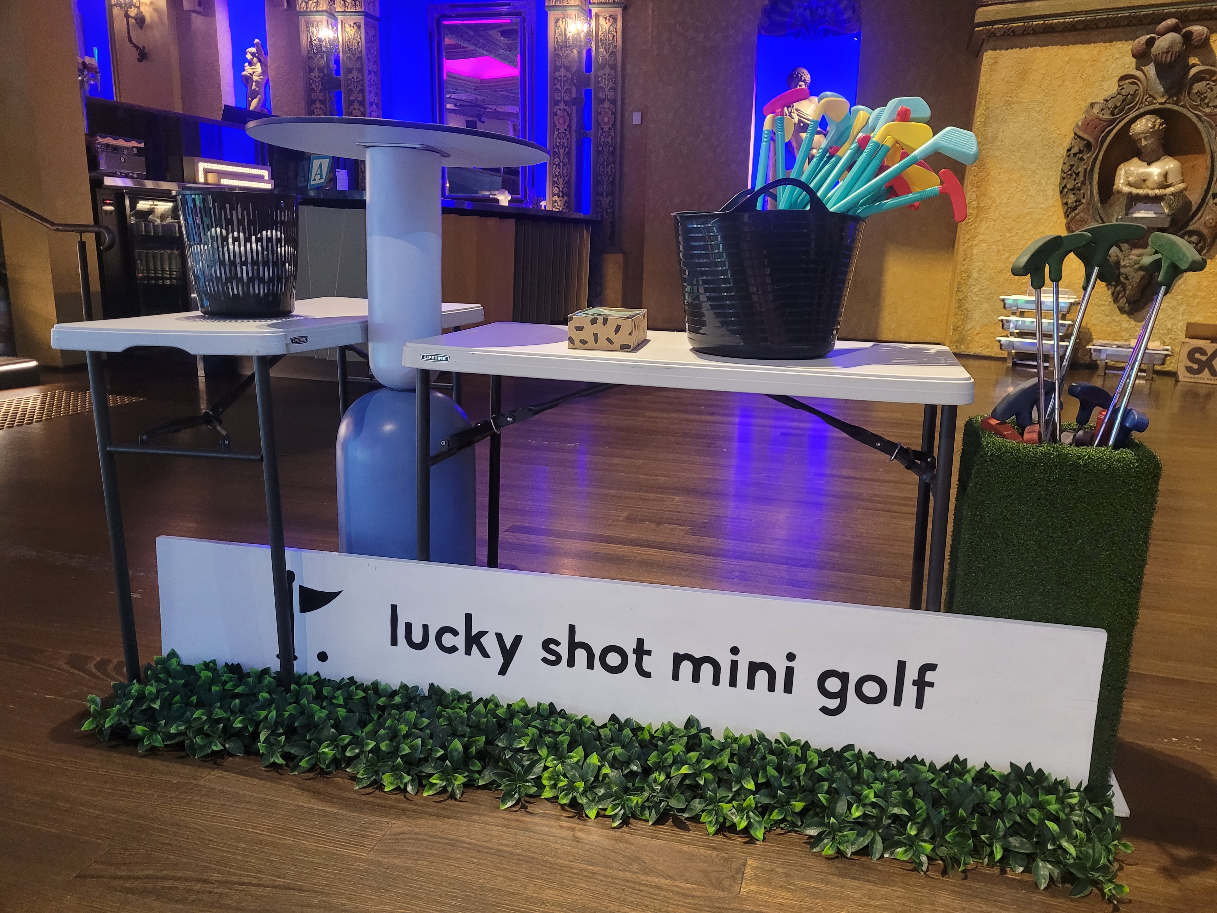Lucky Shot brand table setup at The Forum Melbourne