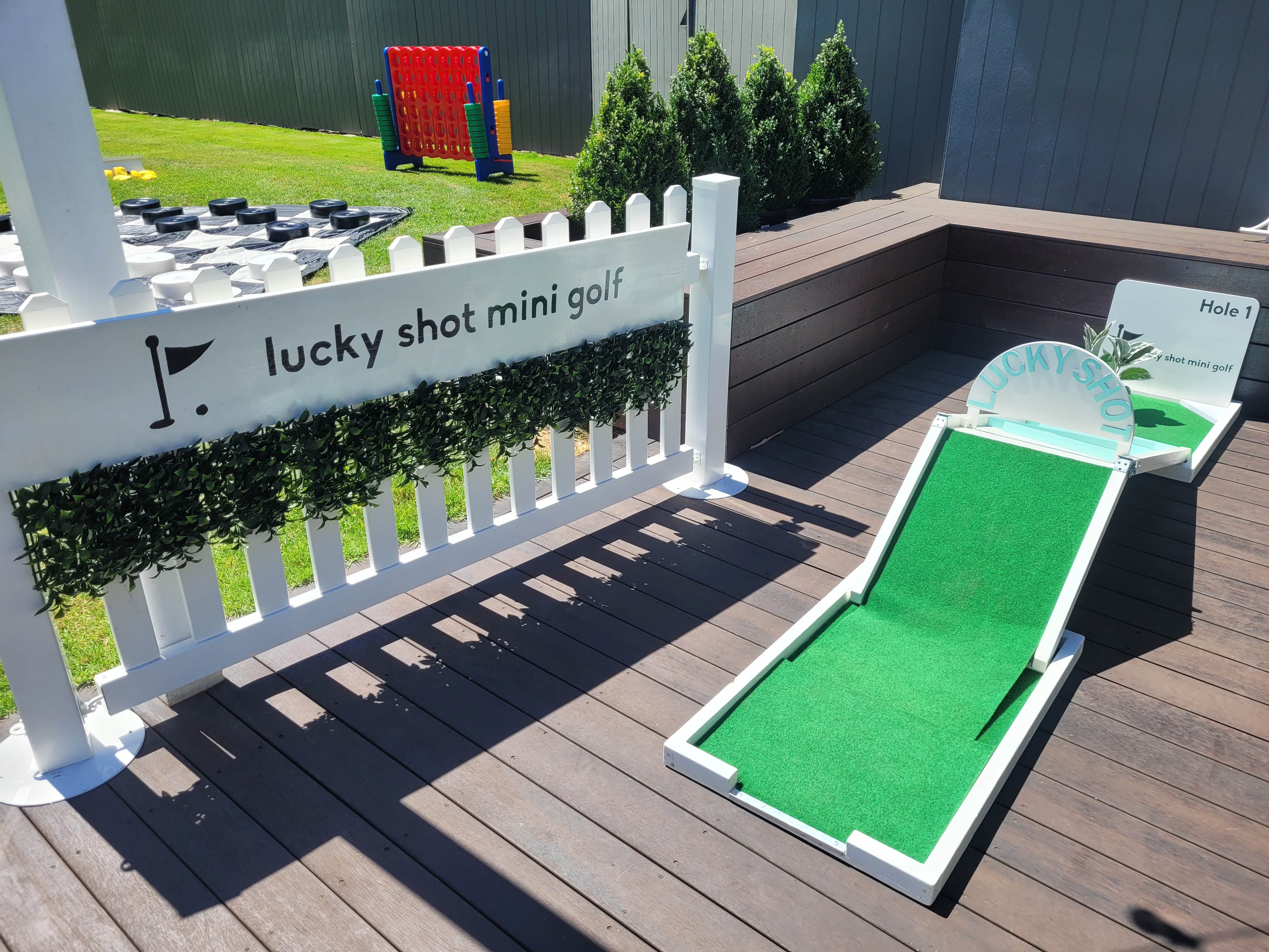 Lucky Shot mini golf incredible photo opportunities at a wedding
