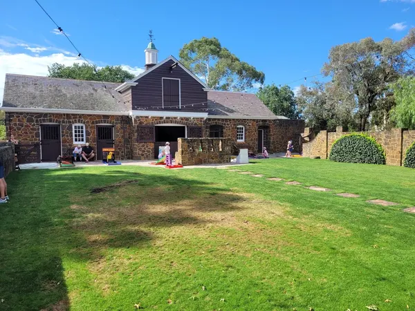 Lucky Shot Mini Golf course set up at a rustic wood-cabin Melbourne wedding venue
