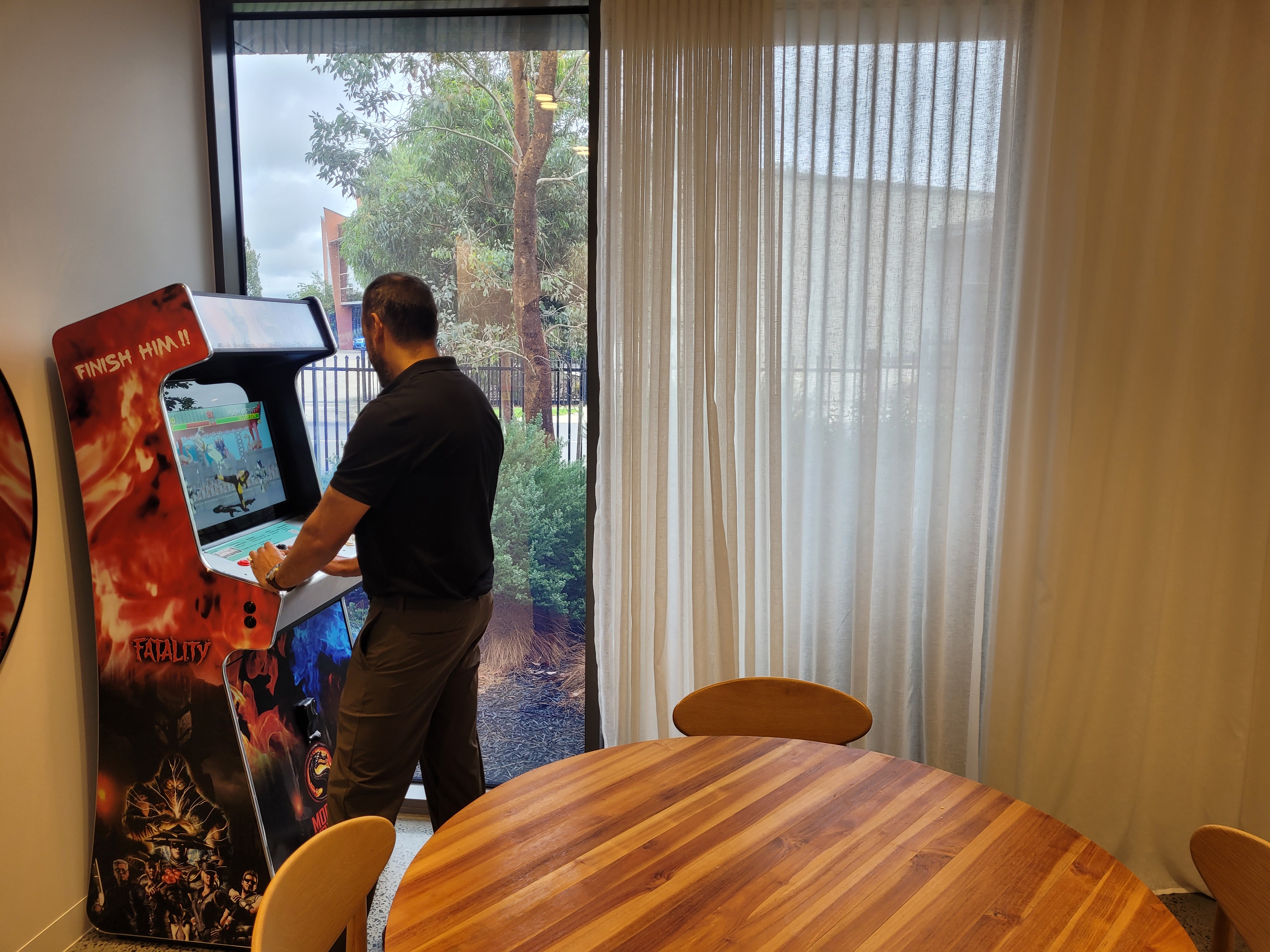 Lucky Shot mini golf event set up on lawn for Melbourne corporate team building