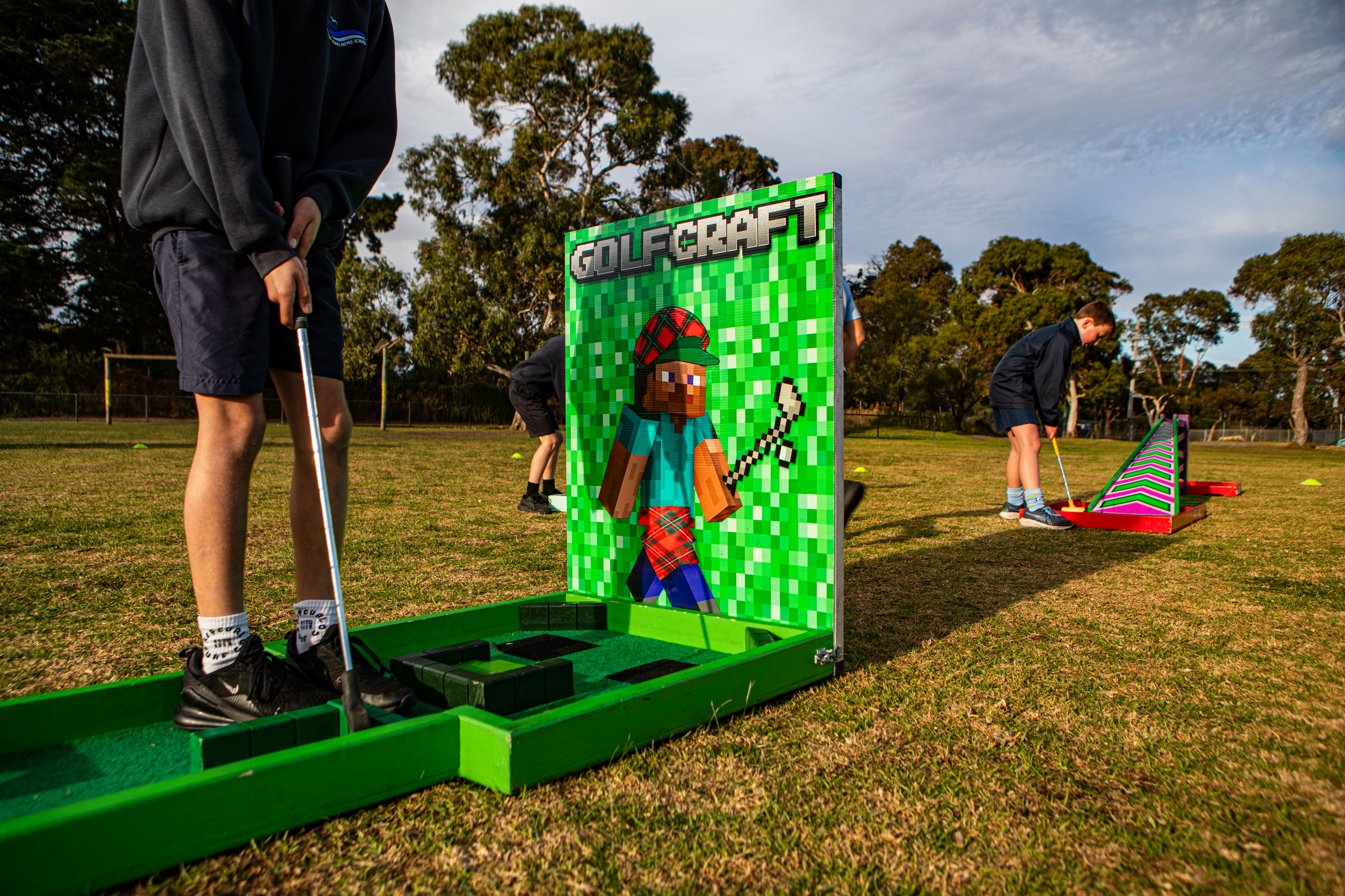 Lucky Shot mini golf at Melbourne wedding celebration