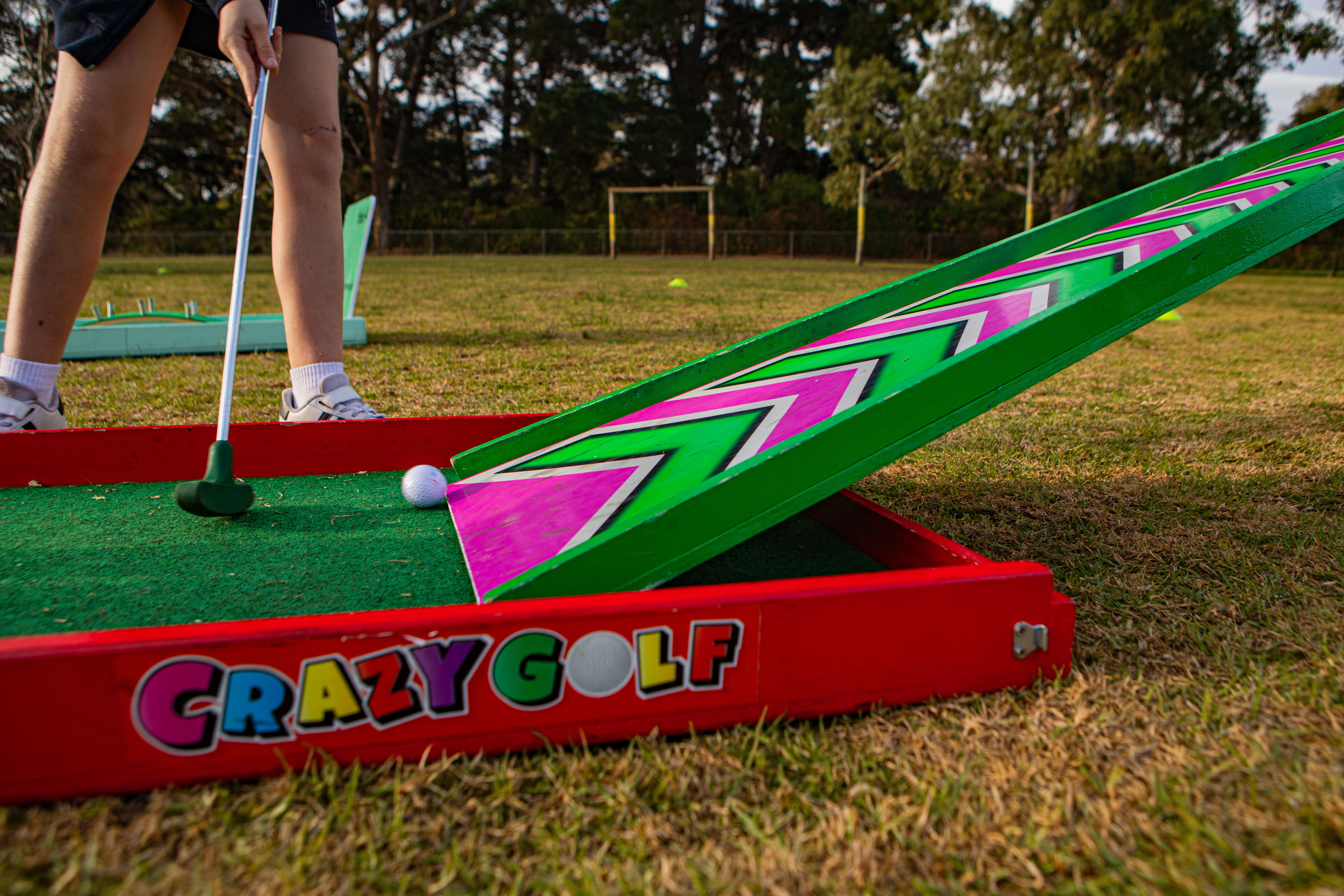 Kids party mini golf Melbourne — supervised by WWC certified Lucky Shot staff